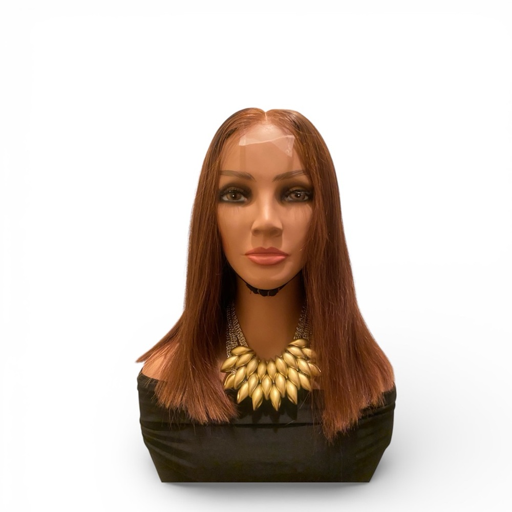 BC295 Human hair straight 2x6 Hd lace closure wig 14”